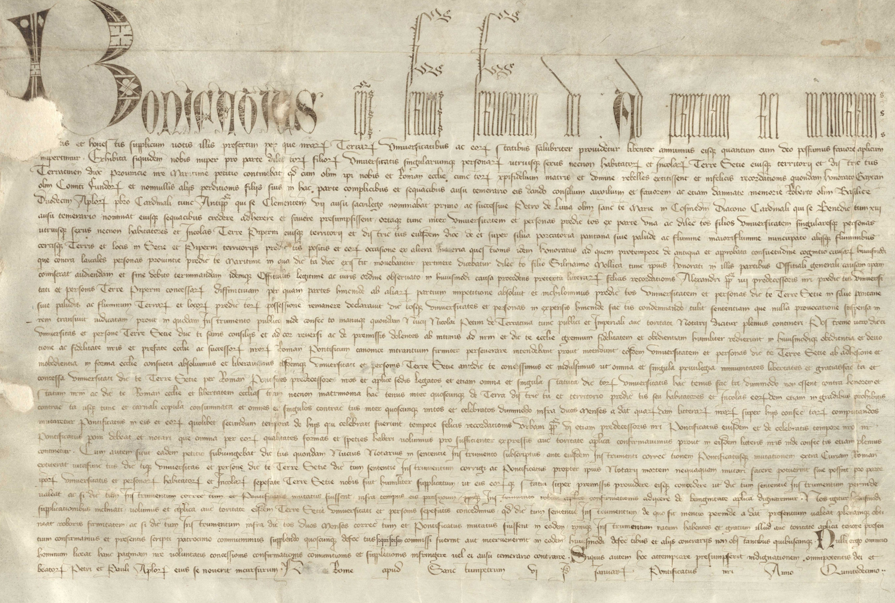 Diplomatico pontino, pergamena n. 007